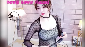 busty asian girl sexy dance with lace stocking & tight skirt | 虎牙直播 | （2020-4-12）part 29 #2