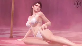 DOAX3 Nightclub - Momiji Pure White Bikini Pole Dance #4