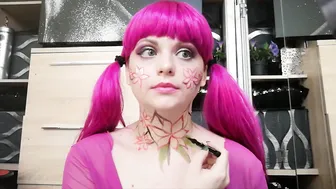 cherryblossom #makeup #spring #springmakeup #facepaint #bodypainting #flowers #4