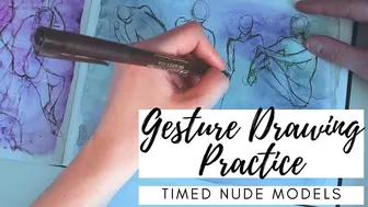 GESTURE DRAWING - Nude model Life-drawing using Sketchdaily // Stephanie Male illustration