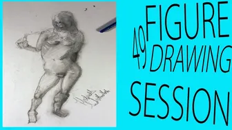 The Drawing Session 49 Nude female in graphite!